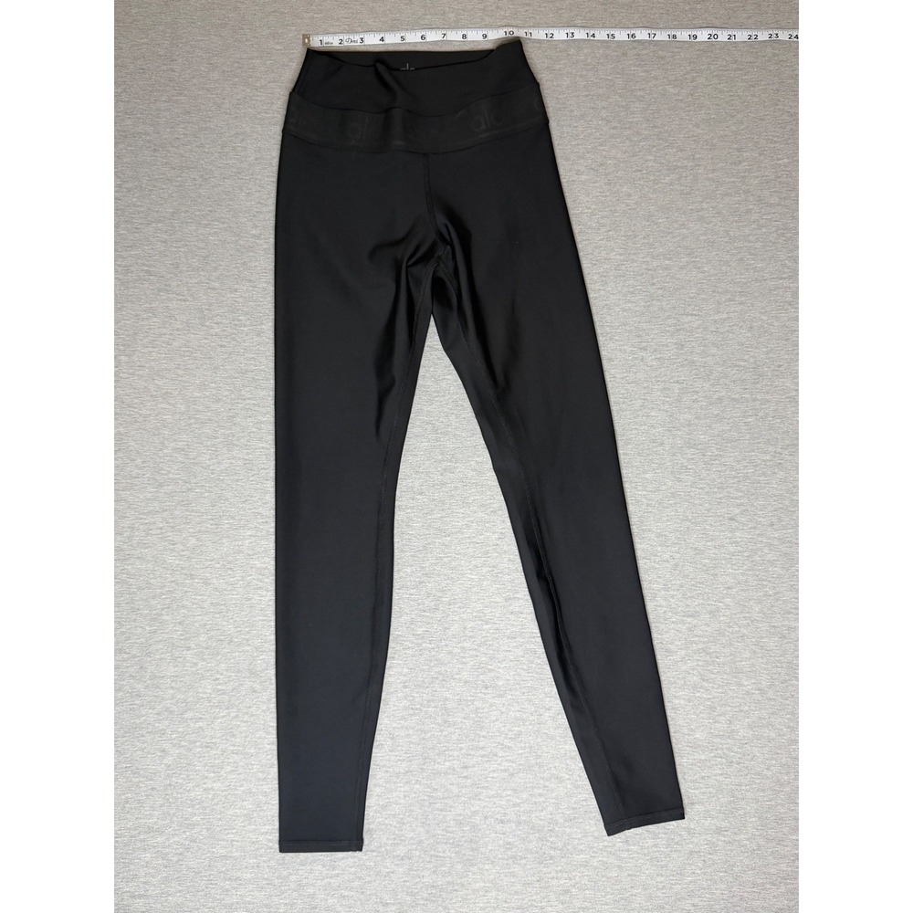 Alo Yoga Women Black Logo Waistband High Rise Vapor Leggings Sm W5512R VN3158r - Picture 2 of 9